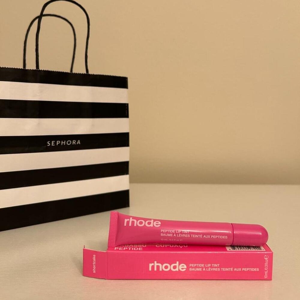 Rhode Shortcake Peptide Lip Tint Hailey Bieber Glazed Lip Viral Shade NEW